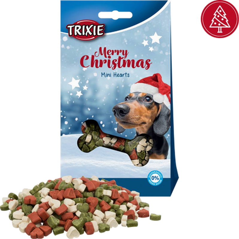Trixie - Christmas Mini Hearts Chicken Mix 140 g - Hund - Hundegodteri - Dyrekassen.no