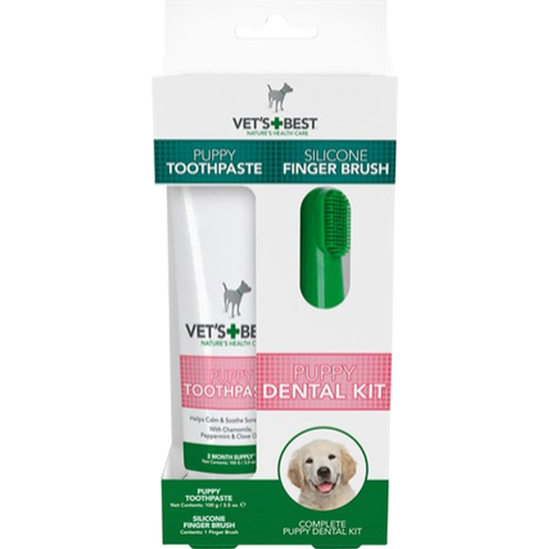 Vet's Best - Tannsett for valper 100 g - Hund - Hundepleie - Tannkrem og tannbørste - Dyrekassen.no