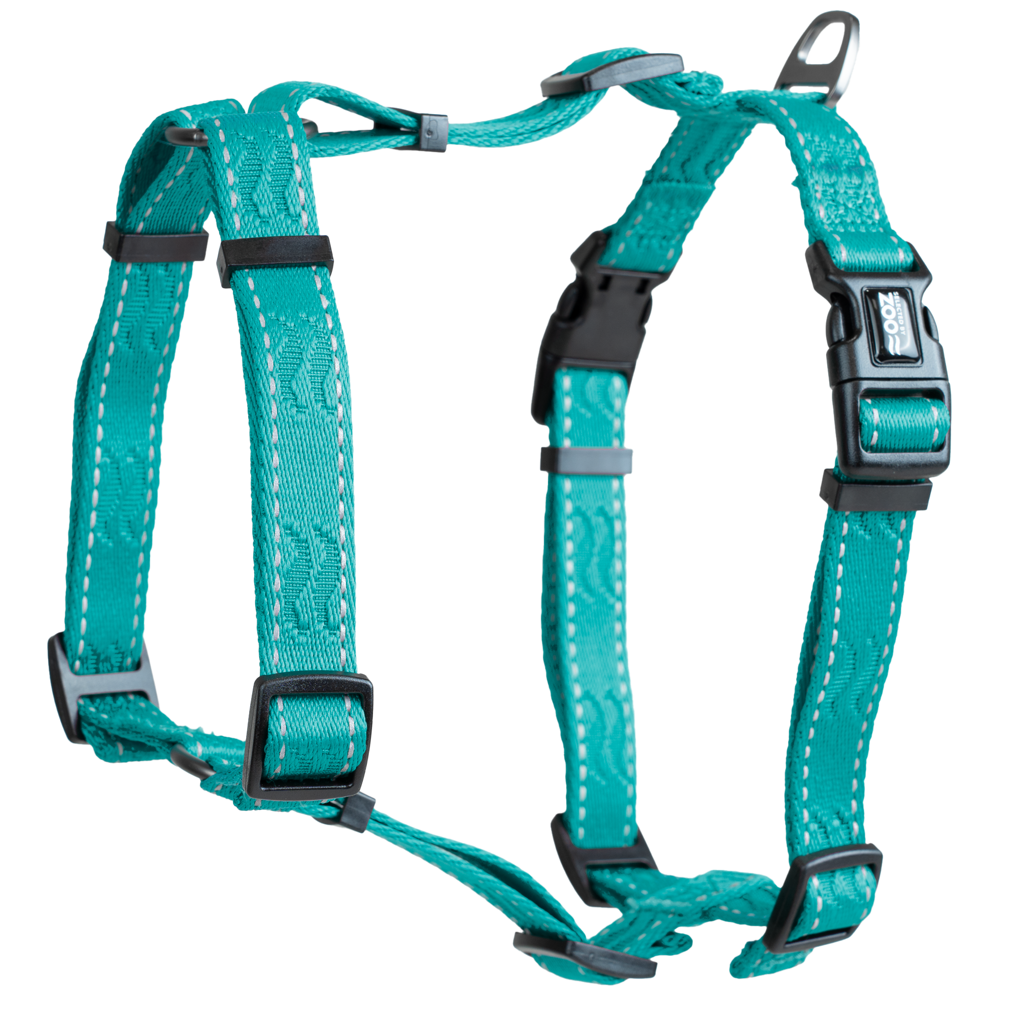 Sele Rufus H-sele justerbar L/XL 25 mm x 100 cm Turkis