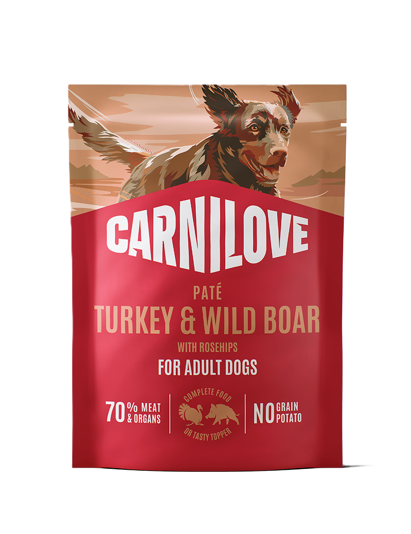 Dog Pouch Paté Turkey & Wildboar with Rosehips