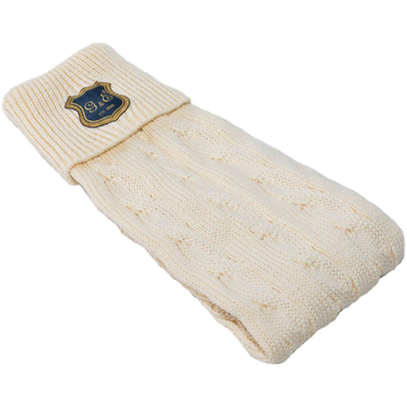 Hundegenser/cardigan Strikket Off White 35 cm