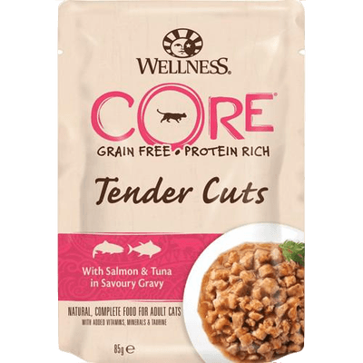 CORE Petfood Cat Adult Tender Cuts Salmon & Tuna in Savoury Gravy Wet