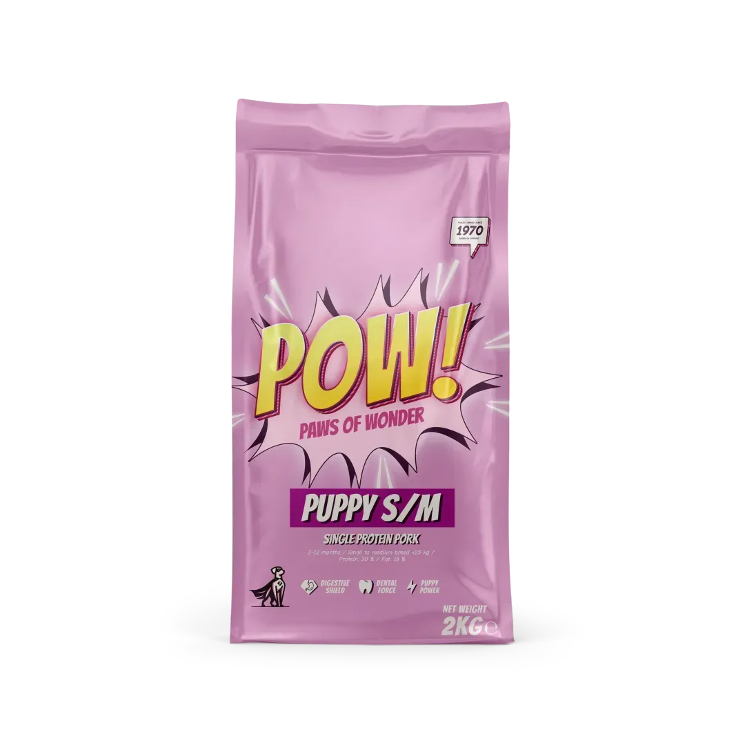 POW! Hund Valp Liten / Medium Svinekjøtt