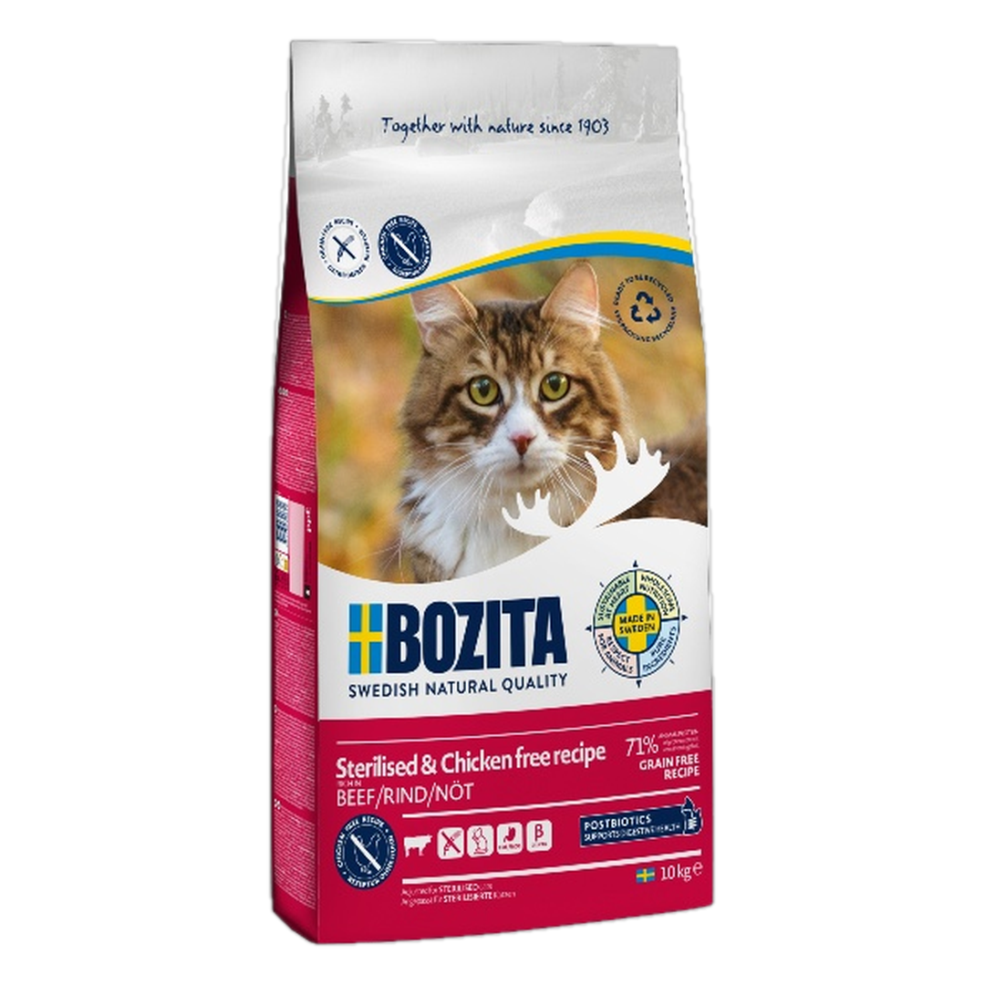Bozita Katt Bozita Tørrfôr Sterilised Beef Kyllingfri