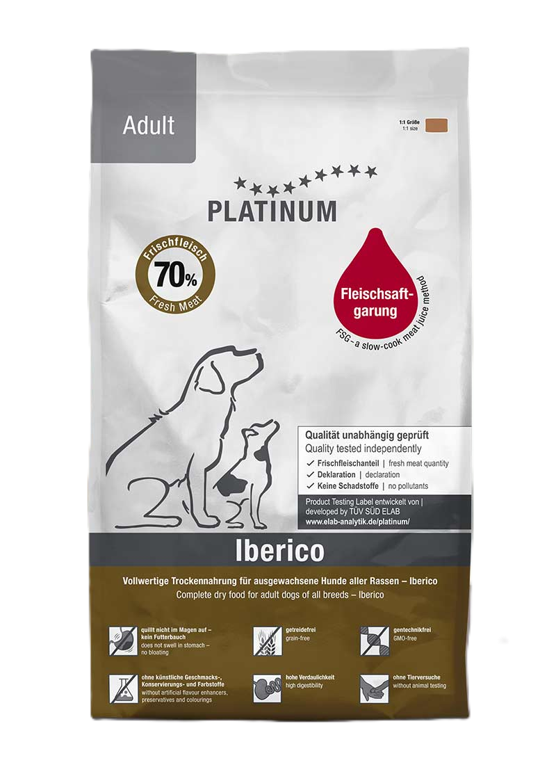 Platinum Adult Iberico+Greens - Hundefôr