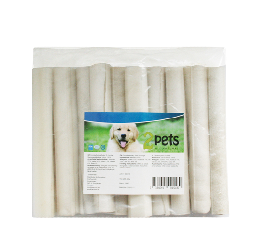 2 pets Sleperulle hvit 12,5 cm/15 mm 10-pakning