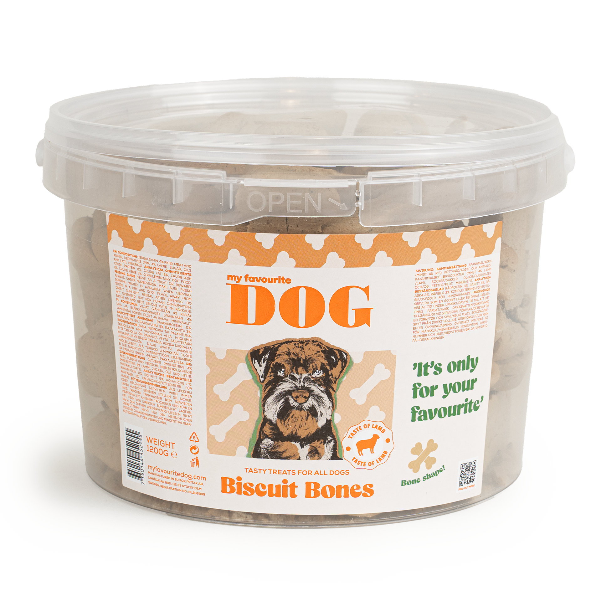 My favourite DOG - Biscuit Bones med lammesmak 1,2kg - Hund - Hundegodteri - Dyrekassen.no