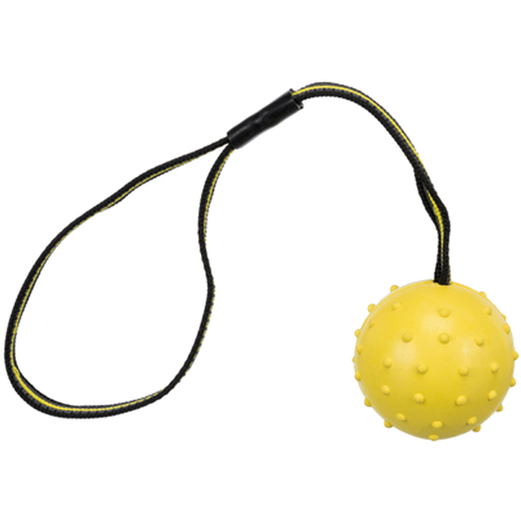 Trixie - Sportsball med stropp i naturgummi 6 cm/35 cm - Hund - Klær og dekken - Sokker og sko - Ball til hund - Dyrekassen.no