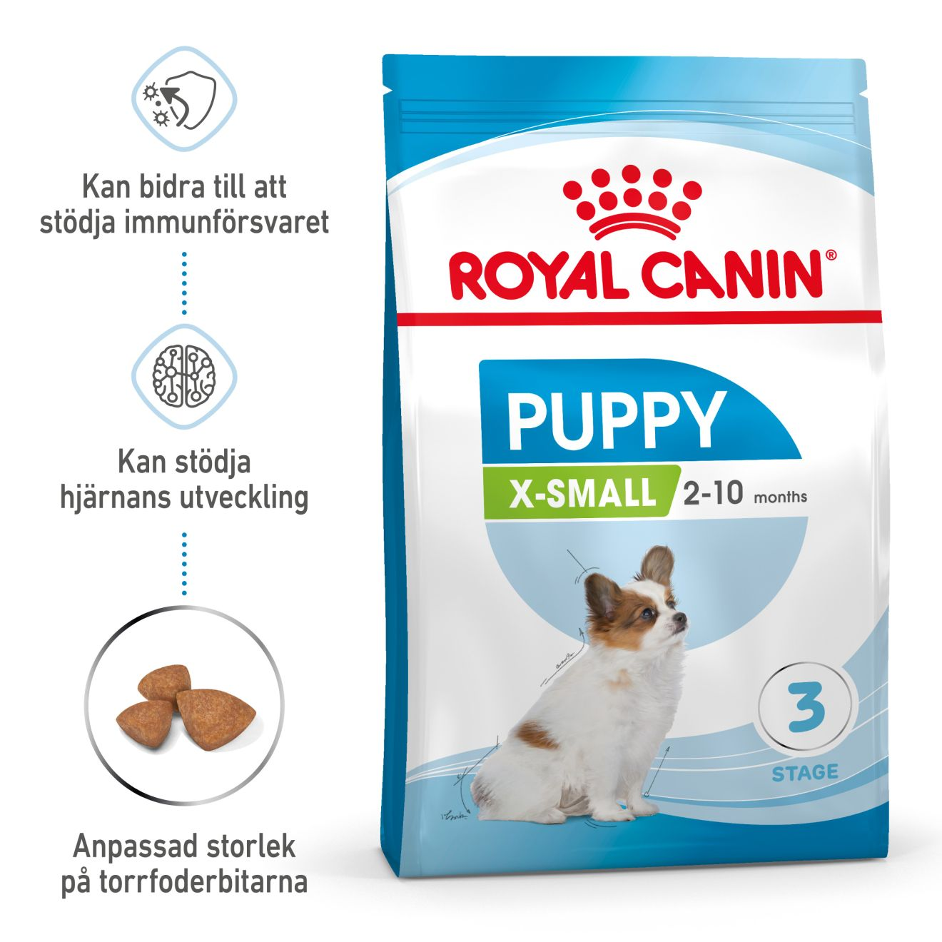 X-Small Puppy tørrfôr for valper 3 kg