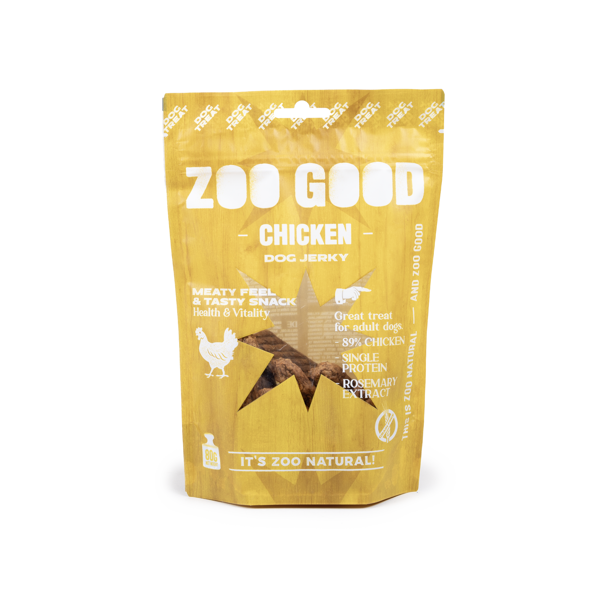ZOO GOOD - Tørket kjøtt - kylling 80 g - Hund - Hundegodteri - Dyrekassen.no