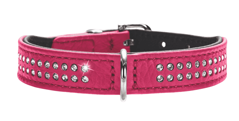 Hunter - Dog Collar Diamond Petit Pink 24 - Neck 17-21cm - Hund - Hundebur - Hundehalsbånd - Dyrekassen.no