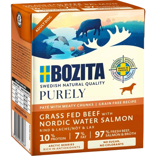 Bozita Hund - Purely Paté Laks 370 g - Hund - Våtfôr - Dyrekassen.no