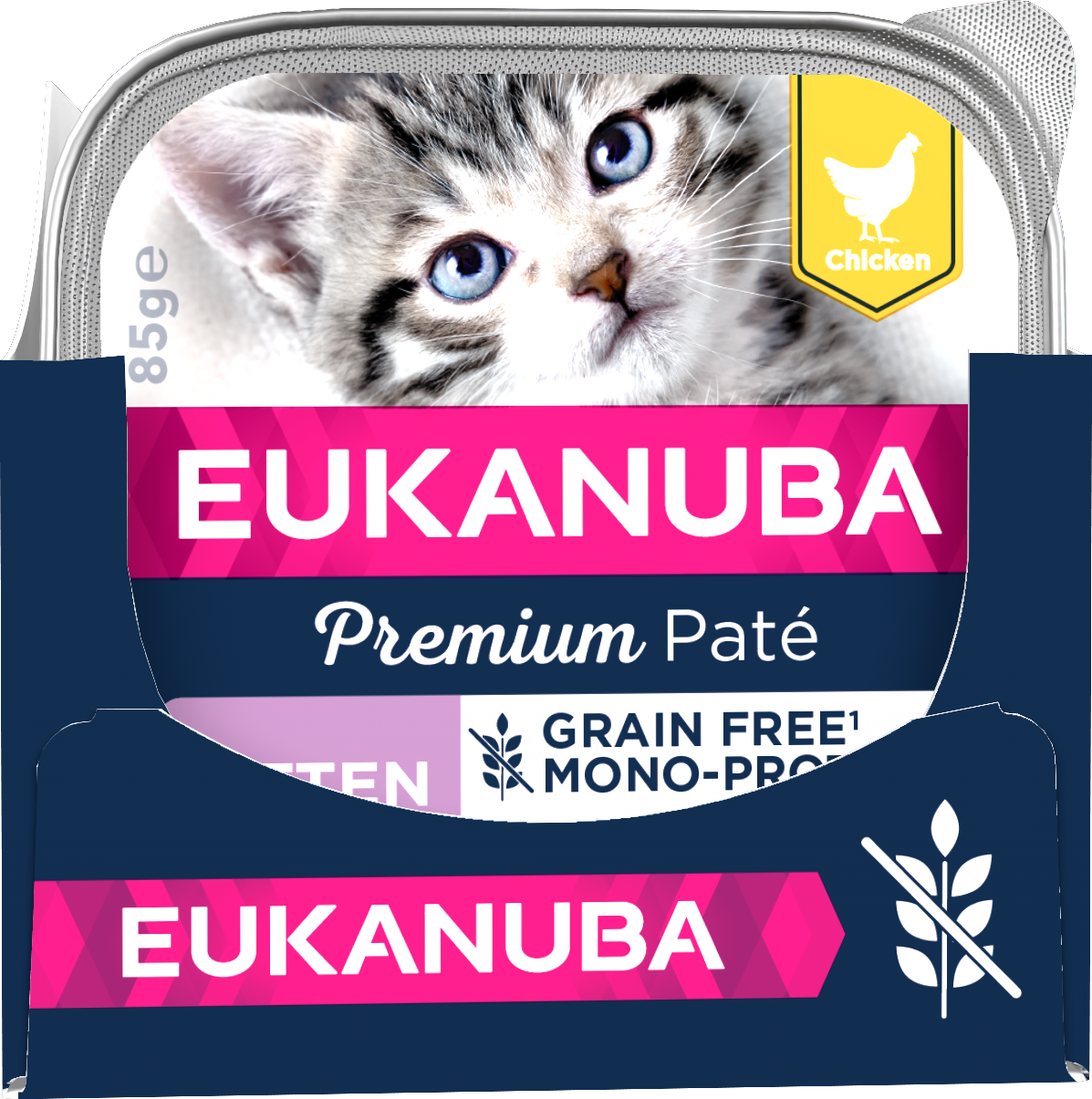 Eukanuba - Katt Grain Free Kitten Kyllingpaté Mono 12x85g - Katt - Helse og pels - Kosttilskudd - Våtfôr - Dyrekassen.no