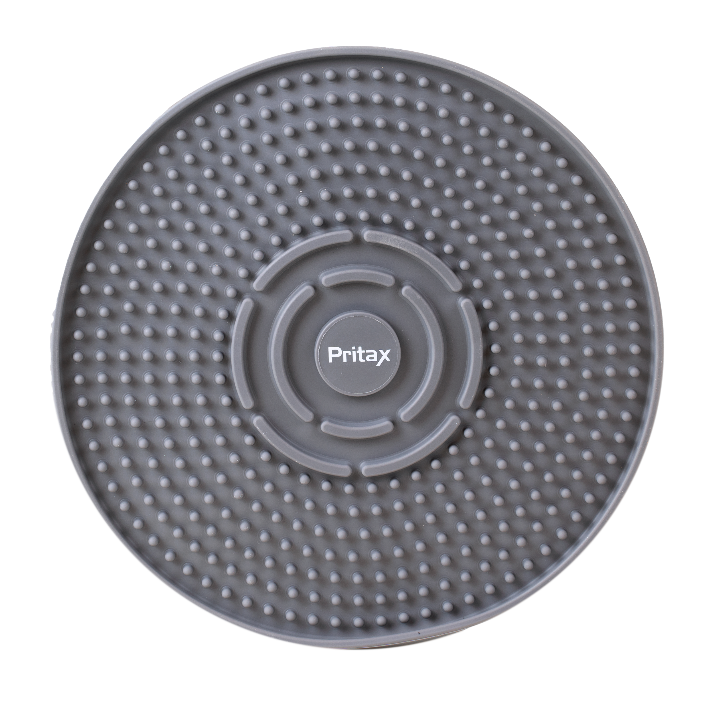 Pritax Slikkematte rund, 20 cm, grå