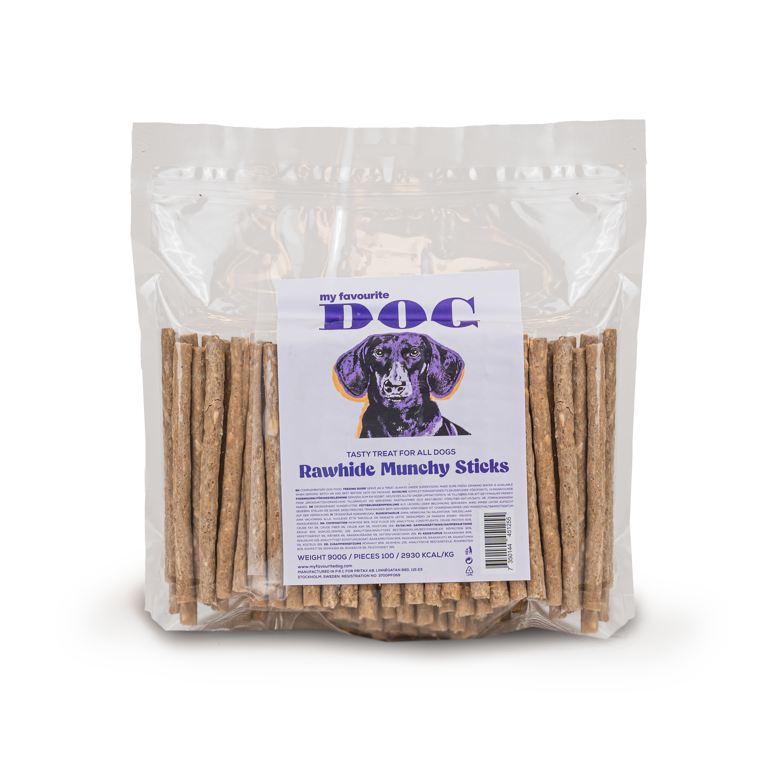 My favourite DOG - Munchy Sticks 8-9 mm, 12,5 cm, 900 g, 100-pk. - Hund - Hundegodteri - Dyrekassen.no