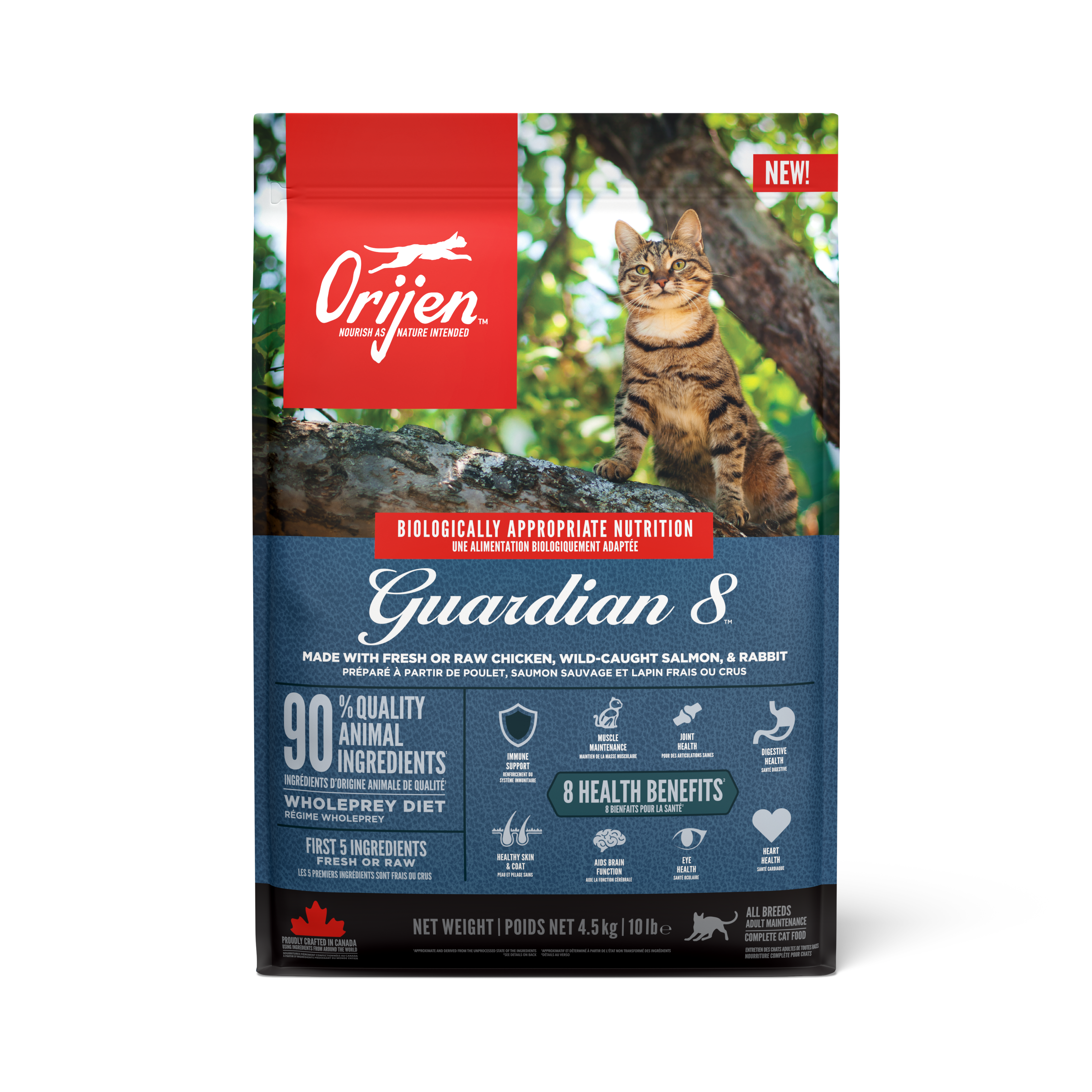 Orijen - Cat Guardian 4,5 kg - Katt - Helse og pels - Kosttilskudd - Tørrfôr - Dyrekassen.no