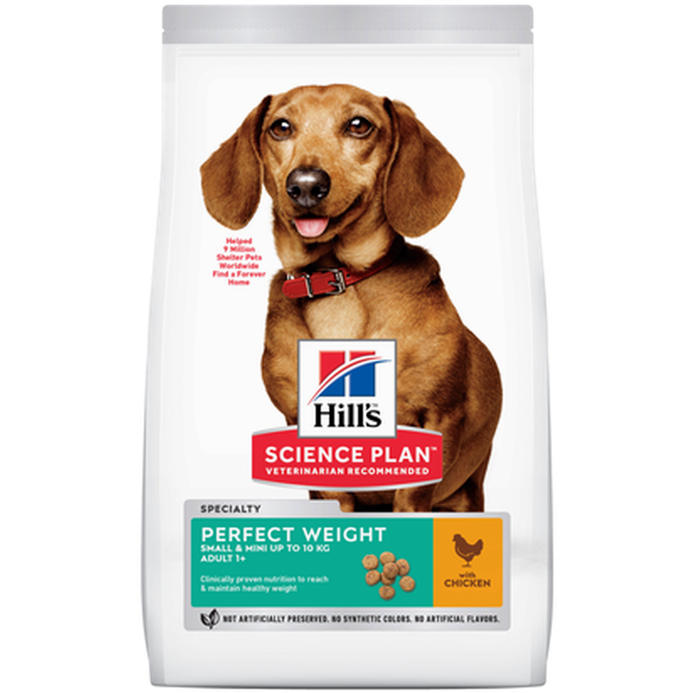 Hills Science Plan - Canine Adult Perfect Weight Small & Miniature Chicken - Dry Dog Food 1,5 kg - Hund - Hundefôr - Dyrekassen.no