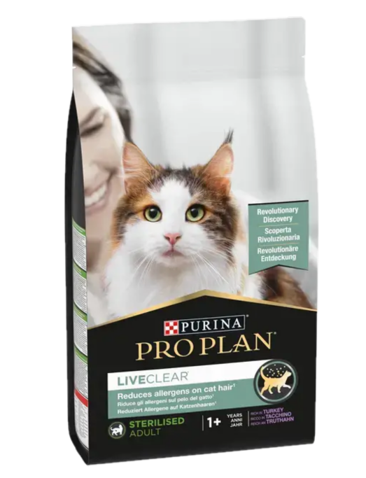 Purina Pro Plan - Cat Liveclear Sterilisert kalkun 2,8 kg - Katt - Helse og pels - Kosttilskudd - Tørrfôr - Dyrekassen.no