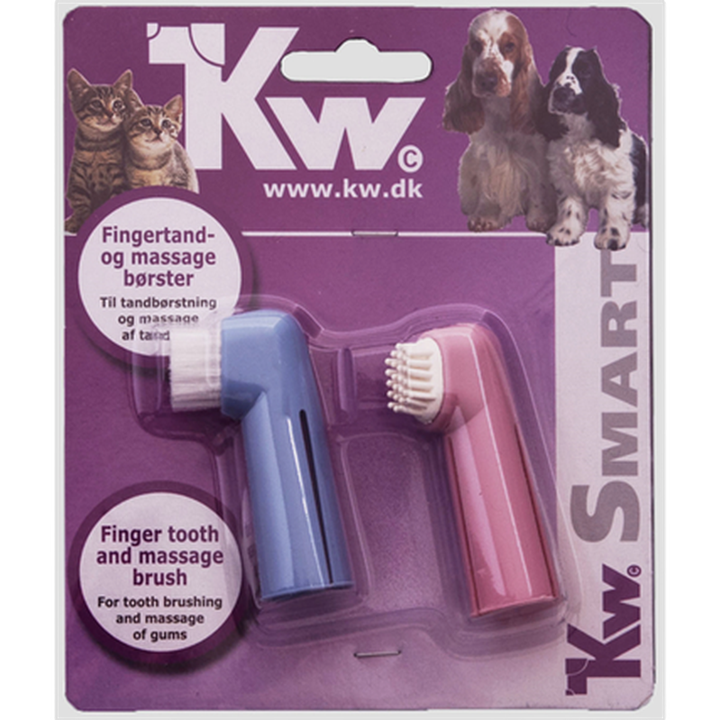 KW - Tannbørstesett 6 cm - Hund - Hundepleie - Tannkrem og tannbørste - Dyrekassen.no