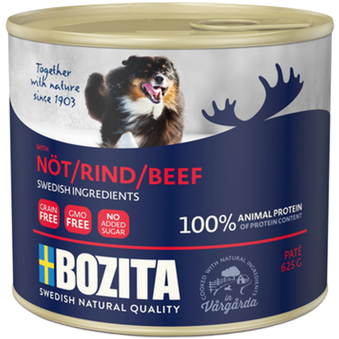 Bozita Hund - Paté med storfekjøtt 625 g - Hund - Våtfôr - Dyrekassen.no