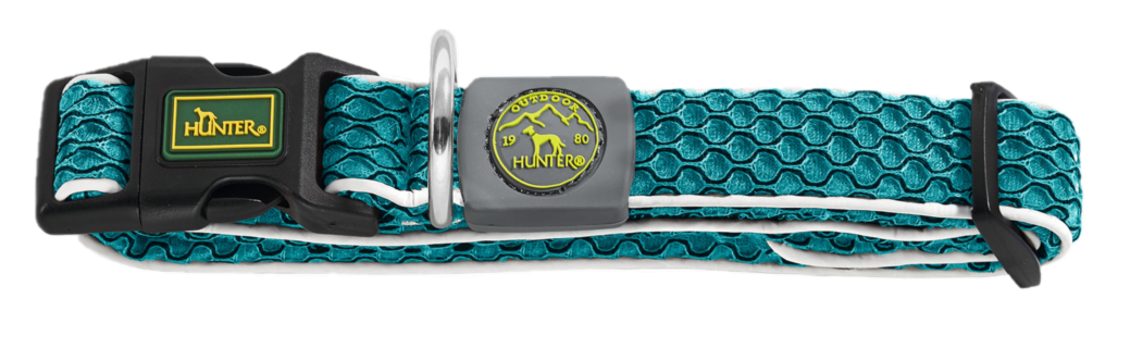 Hunter - Hundehalsbånd Hilo Vario Basic Mesh Turquoise S-M 30-43cm - Hund - Hundebur - Hundehalsbånd - Dyrekassen.no
