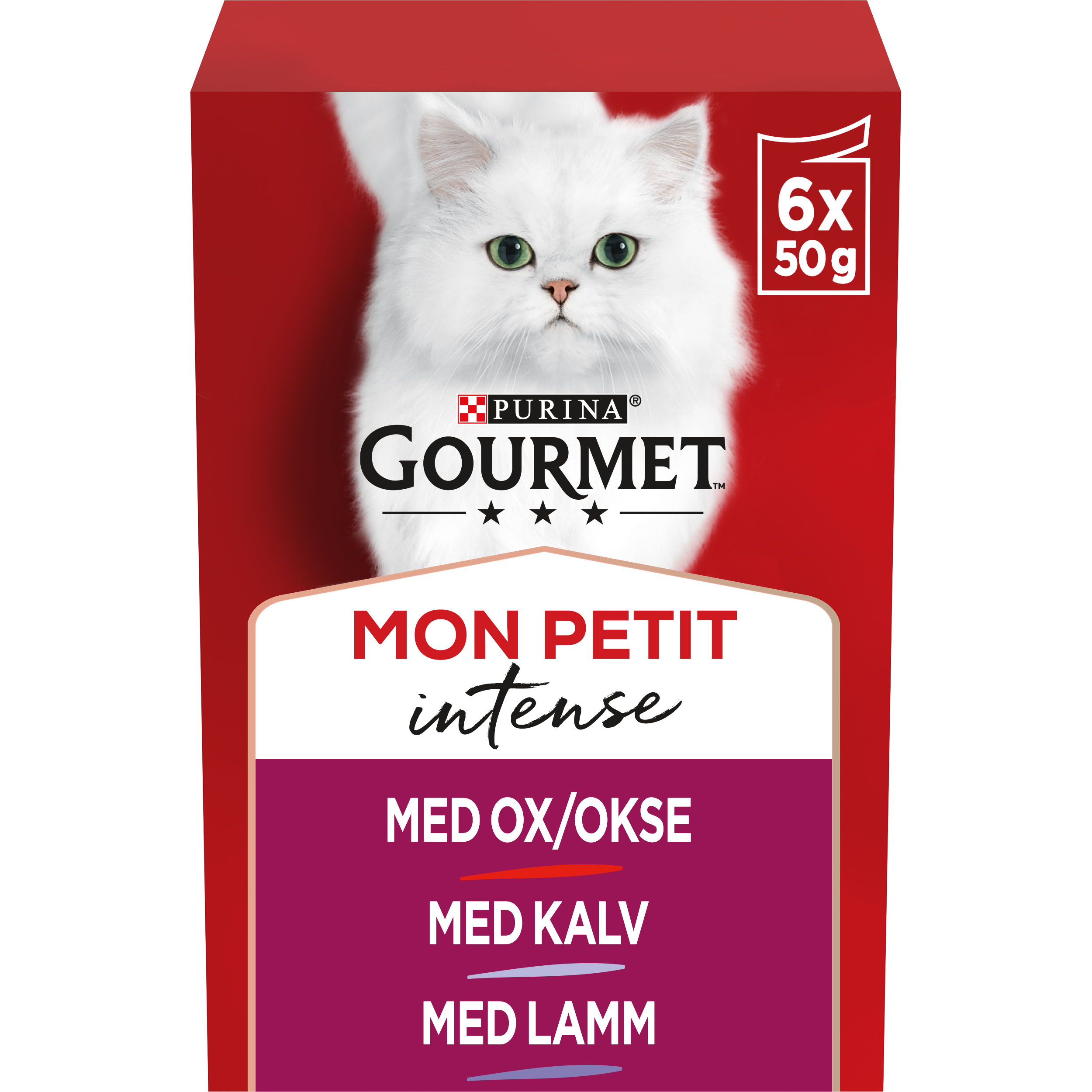 Purina Gourmet Gold - Mon Petit Beef/Veal/Lamb 50 g x 6 stk. - Katt - Helse og pels - Kosttilskudd - Våtfôr - Dyrekassen.no