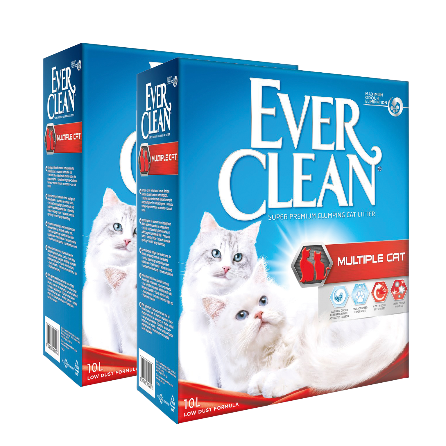 Ever Clean - Multiple Cat - Cat Litter 10 L x 2 - Katt - Helse og pels - Hygiene - Kattesand - Dyrekassen.no
