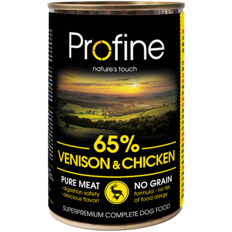 Våtfôrbokser med 65 % vilt og kylling 400 g x 12 stk.