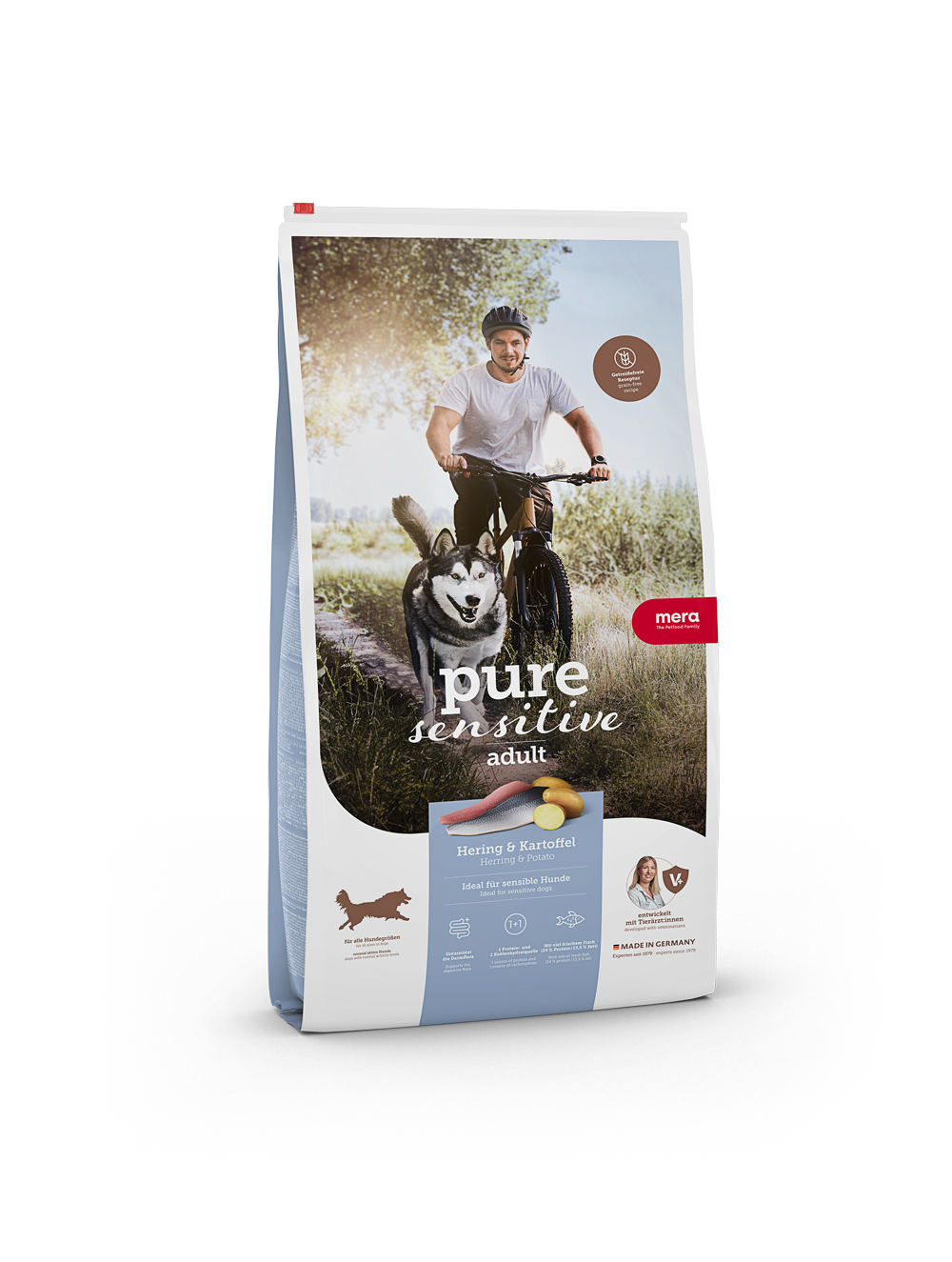 Mera Petfood - Pure Sensitive Adult Sild og poteter 12,5 kg - Hund - Tørrfôr - Dyrekassen.no