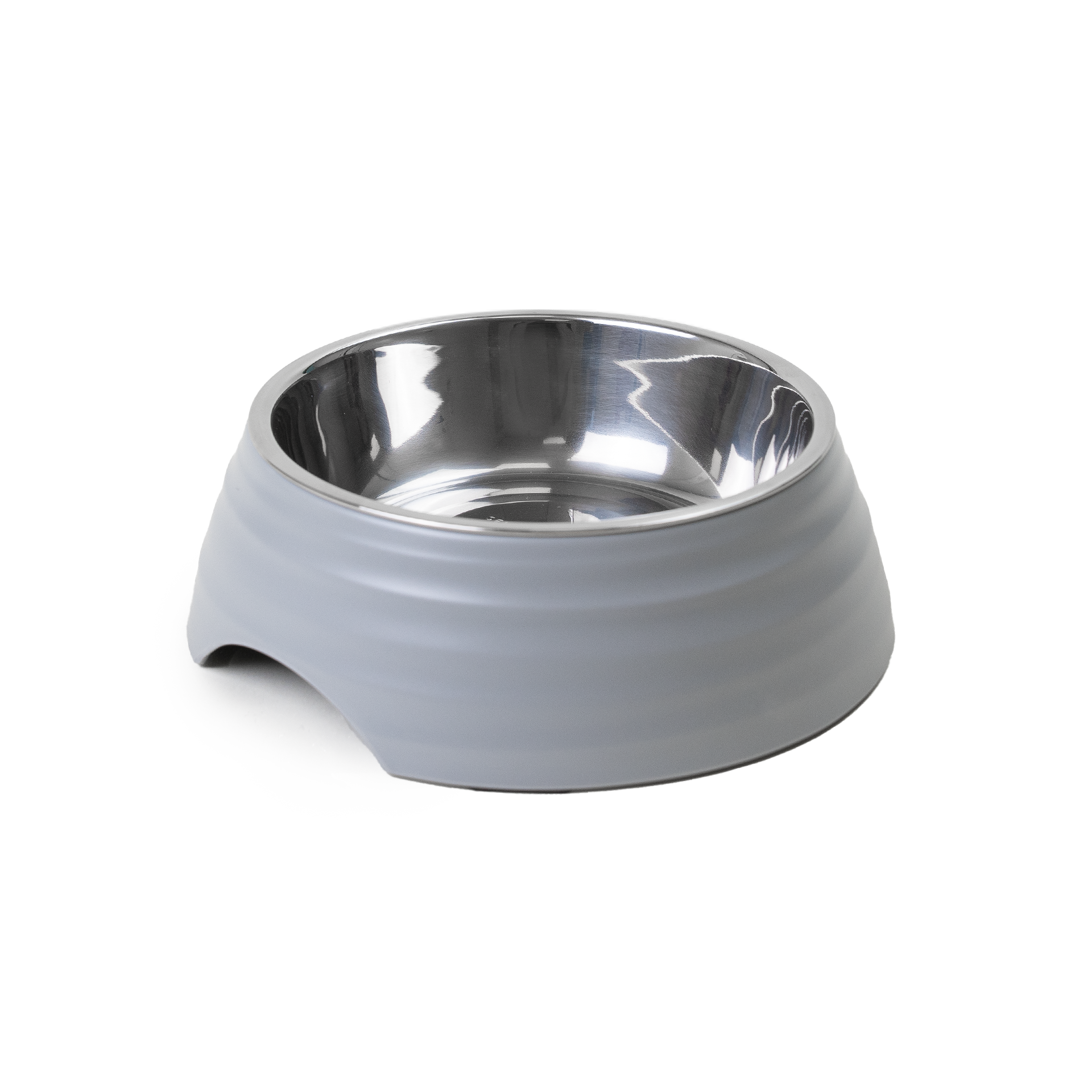 Mat- og vannskål Ripple Grey S 160 ml, 14x4,5 cm